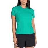 Spyder Active Women's UPF 50+ Ribbed Short Sleeve Tee Shirt