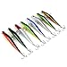 Aorace 8pcs/lot Minnow Fishing Lure Tackle 3D Artificial Bait 8colors Hard Floating Big Fishing Lures Leurre Peche 12cm 10g