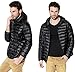 Sawadikaa Men's Winter Hooded Packable Ultra Light Pillow Down Puffer Jacket Coat Outdoor Quilted Lightweight Down Parka