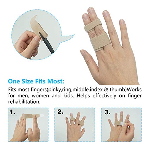 ORANDESIGNE Finger Splints Wraps Trigger Finger Buddy Loops Splint