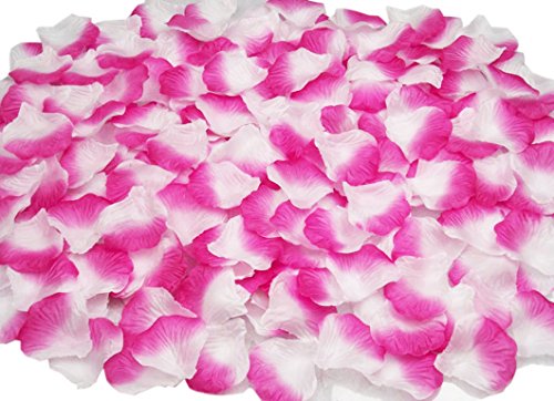 Ocharzy 1000pcs silk rose petals wedding flower decoration (fuchs…