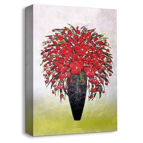 Canvas Wall Art Abstract Ink Painting Artwork for Home Prints Framed - 12x18 inches