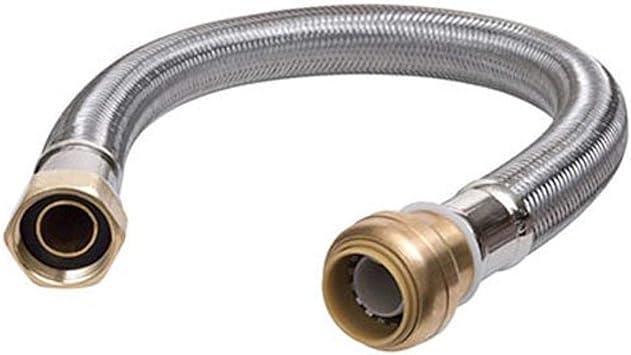 Sharkbite Gidds 134241 Hose Push To Connect Copper Pex Cpvc Flexible Water Heater Connector 3 4 Fip 3 4 Inch X 3 4 Inch X 15 Inch Stainless Steel Plumbing Hoses Amazon Com