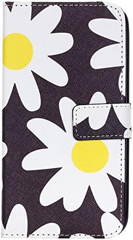 LG Tribute 5 Case, LG K7 Case, Jamesay [Kickstand] Premium PU Leather Wallet Case Flip Cover Built-in Card Slots Pockets &amp; Stand For LG Tribute 5 / LG K7 - Daisy