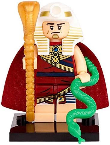Tutankhamun Pharaoh Medieval Egypt Minifigure Building Block Toy - Compatible Mini Action Figure - Interchangeable Building Kit by Hatber Toys