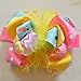 5 Inch Large Boutique Bows Clips for Girls Pigtail Grosgrain Feather Hairbows
