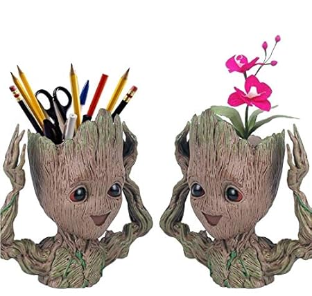 Bebe Groot Pot De Fleur Arbre Homme Planteur Pot De Fleur Avec Drainage Trou Crayon Porte Stylo Bureau De Diligence Ornement De Noel Cadeau Danniversaire Jardiniere 6 Contenants Et Accessoires Pour Plantes Jardin