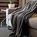 Kingole Flannel Fleece Microfiber Throw Blanket, Luxury Charcoal Gray Travel/Throw Size Lightweight Cozy Couch Bed Super Soft and Warm Plush Solid Color 350GSM (50”x60)