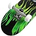 Krown Rookie Complete Skateboard,Green Flame