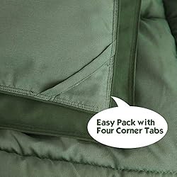HIG 3pc Green Down Alternative Comforter Set Queen