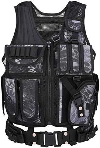 Jipemtra Tactical Airsoft Vest Outdoor Molle Breathable JPC Game Protective Adjustable Modular Chest Set CS Field Training Vest For Slim Person