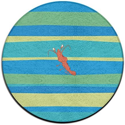 SeniorMignon Red Shrimp Cartoon Little Ridiculous Eyes Leisure Graphic Anti-slip Personalized Door Mat