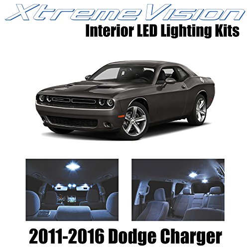 XtremeVision Dodge Challenger 2011-2016 (16 Pieces) Cool White Premium Interior LED Kit Package + Installation Tool
