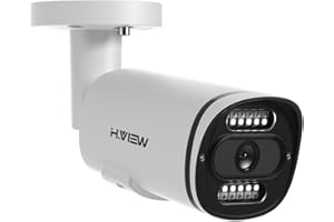 H. VIEW H.VIEW 8MP/4K Outdoor Security POE IP Camera, Smart Dual Illumination, 100ft Night Vision, 2.8mm Lens Wide Angel, with Audio, H.265+, Smart AI Detection,Night Vision rtsp (Hikvision Compatible)