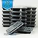 Misc Home [20 Pack] 32 Oz Two Compartment Meal Prep Containers BPA-Free [Black]