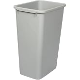 Knape &amp; Vogt QT50PB-P Replacement Trash Can, 21.56-Inch by 15.55-Inch by 11.13-Inch,Platinum