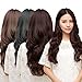 MONOTELE Fashion straight 23 3/4 full head Clip In Hair Extensions with 5 clips long (Dark brown Curly) by MonoTele