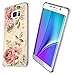 S7 Edge Case - Case for Galaxy S7 Edge - Cover Compatible for Samsung S7 Edge - Retro Flower Design (Flexible TPU Protective Silicone)