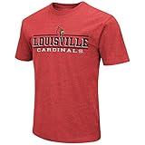 Louisville Cardinals Adult NCAA Soft Vintage Logo T-Shirt - Red , Large