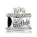 ThirdTimeCharm August Birthstone Cake Charm Happy Birthday Crystal Candle Beads For Bracelets