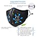 Dust Mask - Activated Carbon Face Mask with Extra Filter Cotton Sheet and 2 Valves for PM2.5, Running, Cycling, Outdoor Activities (1 pack with filter)