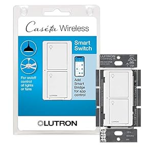 Lutron Caseta Smart Home Switch, Works with Alexa, Apple HomeKit, Google Assistant | 6-Amp, for Ceiling Fans, Exhaust…