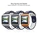 UMTELE For Fitbit Ionic Band, Two-toned Perforated Replacement Strap Breathable Accessory Wristband with Quick Lock&Release Buckle for Fitbit Ionic Smart Watch, Small, Blue/White