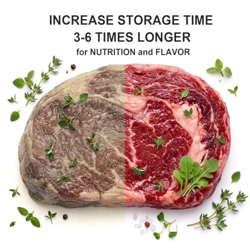 Vacuum Sealer Storage Bags for Food Sealing Machine, 25x40cm Large Sous Vide Freezer Bag with Commercial Grade, BPA Free, Heavy Duty, Meal Prep Cooking, (50 Pack)