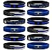 Inkstone (12-pack) Law Enforcement Silicone Bracelets Assortment - Wholesale Bulk Products Gifts for Police Officers Cops