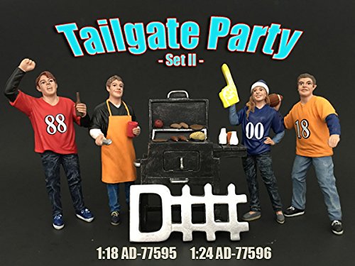 AMERICAN DIORAMA 1:24 TAILGATE PARTY SET II 4 FIGURES AD-77596