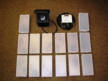 Kerr Lighting 12 v Commercial Paver Light 4" x 8" for Walk, Patio, Driveway,& Pool Deck Installation , 14 Pack Installation Kit