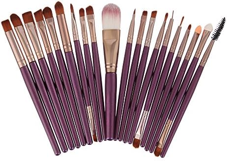 Angeltyr 20Pieces Professional Makeup Brushes Set - Foundation Eyeshadow Eyeliner Eyebrow Concealer Lip Brush (Purple)