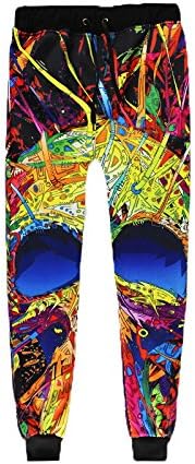FANOUD Men’s Casual Pants Men's 3D Print Abstract Pattern Casual Sports Pants