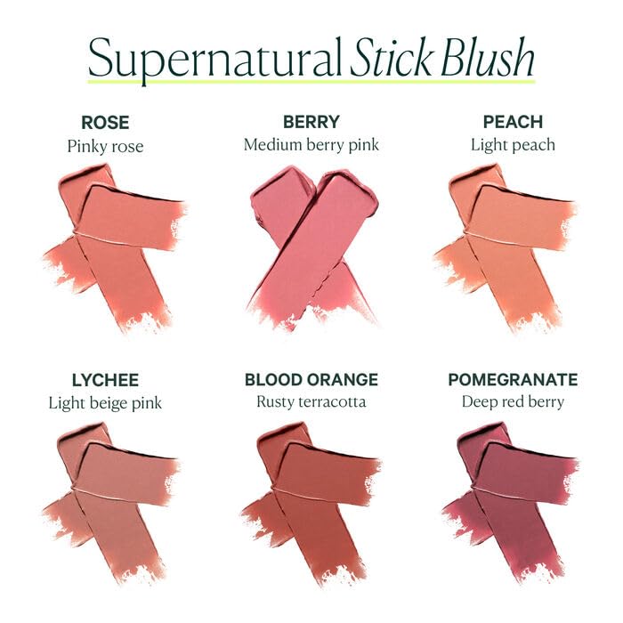 Well People Supernatural Stick Multi-Use Blush, Creamy, Hydrating Blush Stick For A Pop Of Color, Use For Cheeks & Lips, Vegan & Cruelty-free, Berry