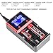 UltraFire Universal Battery Charger,H2,Portable Travel Speedy smart charger for 12.V/3.7V Rechargeable Batteries,1000mA Fast Car charger Powered 18650 charger for AA/AAA Li-Lon NiMH C CR123A and More