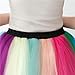Noriviiq Women's Long Multi-Layer Tulle Rainbow Tutu Petticoat Skirt Adult Unicorn Costume A