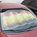 Double Bubble Auto Sun Shade for Car SUV Truck - Silhouette Flock of Birds at Sunset - Jumbo Folding Accordion