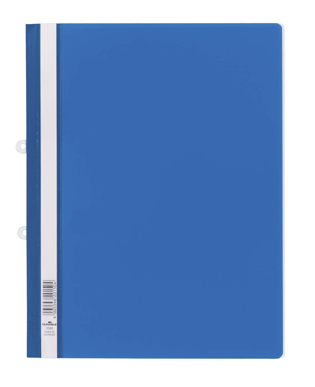 Durable Clear View A4 Document Folder Blue | Transparent Front Cover | Pack of 25 Folders | Perfect For Holding A4 Punched Documents