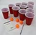 Perfect Life Ideas 30 Pc Beer Pong Set Cool Fun Beer Drinking Party Game to Play for Adults College Students - Includes Cups, Balls, Game Anti Skid Mat More