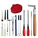 QStyle Piano Tuning Kit - Professional 16 pcs Tools Including Tune Hammer Lever Felt, Mutes, Fork