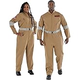 Classic Ghostbusters Jumpsuit with Belt - 1 Set, Perfect for Halloween