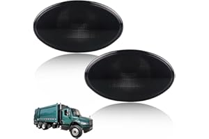 VYNTRAL Front Fender Side Marker Lights Fit For Freightliner M2 106 112 2002-2022, Smoked Lens