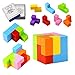 Yayuu Magnetic Building Blocks Cube Toys,7pcs Magnetic Bricks and 54 Smart Cards Puzzles Magnetic Tiles for Develop Kids Intelligence Stress Relief Toy Games Square Magnets Cube