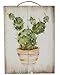Juvale Wooden Wall Ornament - 2-Piece Small Hanging Decorations Cactus Design, Natural Decor Living Room, Hallway Dining Room, 8 x 5.9 x 0.9 inches