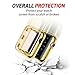Smiling Apple Watch 3 Case Buit in TPU Screen Protector All-Around Protective Case High Definition Clear Ultra-Thin Cover for Apple iwatch 42mm Series 3 and Series 2 (Gold, 42mm)
