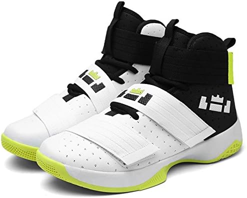 Men's High Top Basketball Shoes Performance Shock Absorption Running Shoes Velcro Sneakers