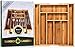 Beaumont Kitchenware Expandable Bamboo Organizer Drawer Beautiful All-Natural 100% Bamboo | Versatile Organizer | Reinforced Slots | 17¾