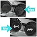 Lipctine Paw Logo 2 PCS 2.75 Inch Soft Rubber Pad Set Round Auto Cup Holder Insert Drink Coaster fit for Jeep Wrangler Liberty Grand Cherokee Renegade Compass Patriot SUV 2PCS