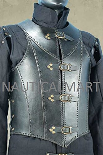 Veterans Leather Body Armour Black By NauticalMart