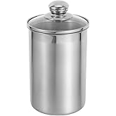 DOITOOL Stainless Steel Food Storage Canister 1.75 Quart Airtight Sealed Jar with Handle for Coffee Beans Tea Snacks Kitchen Pantry Organization